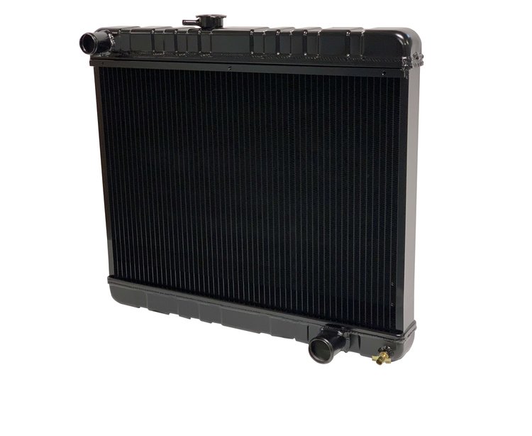2-Row Aluminum Direct Fit Radiator for 1966-1967 Pontiac GTO [Black]