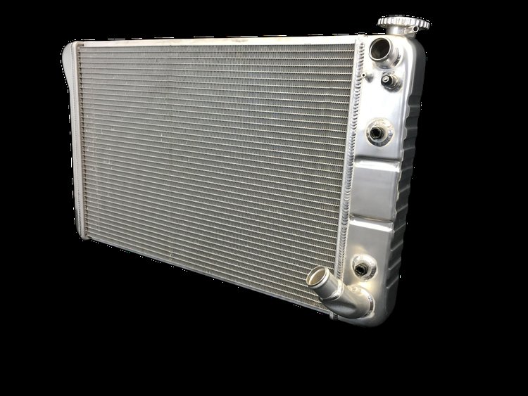 2-Row Aluminum Direct Fit Radiator with Transmission Cooler for 1967-1972 Chevy C10/C20/C30 & Chevy K10/K20 [Natural]