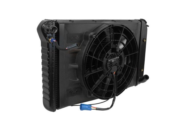 2-Row Aluminum Direct Fit Radiator with Transmission Cooler for 1977-1982 Chevy Corvette, All [Painted]