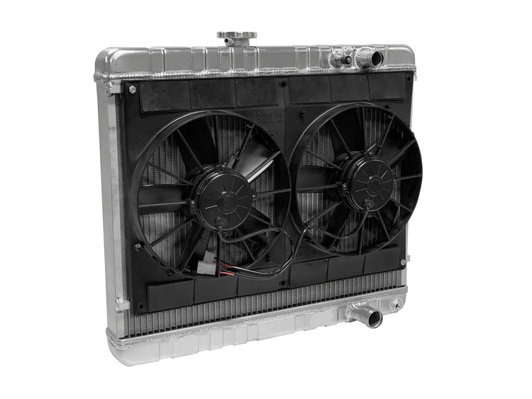 2-Row Aluminum Direct Fit Radiator for 1966-1967 Pontiac GTO [Natural]