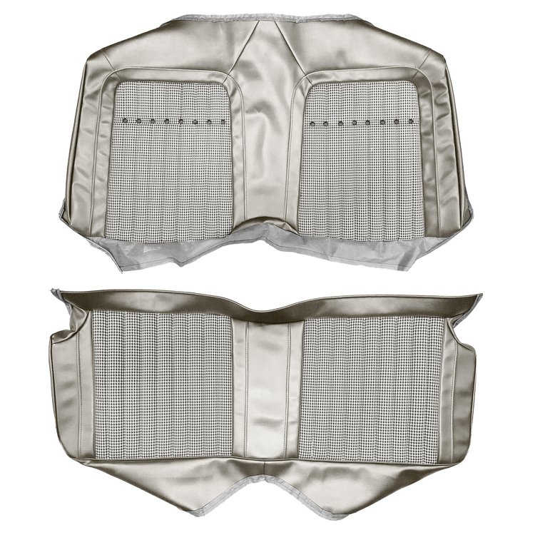 AA69GCDC040828G 69 CAMARO CLOTH FIXED HTP REAR - BLK/WHT HNDSTOOTH/WHITE