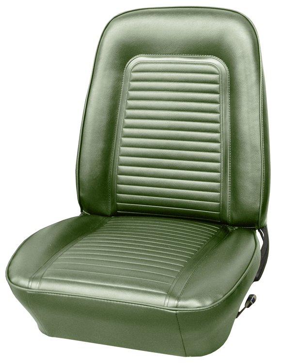 AA69GCS0010432G 69 CAMARO STANDARD FRONT BUCKETS - LT METALLIC GREEN