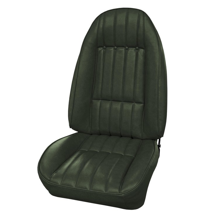 AA72GCS0010465G 72 CAMARO FRONT BUCKETS STANDARD - GREEN