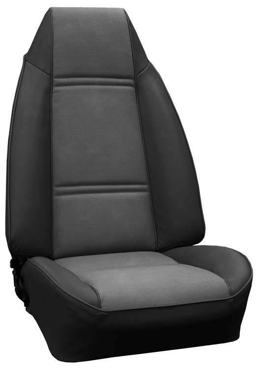 AA74GCD0010118G 74 CAMARO TYPE LT BUCKET SEAT UPHOLSTERY - NOS BLACK/BLACK