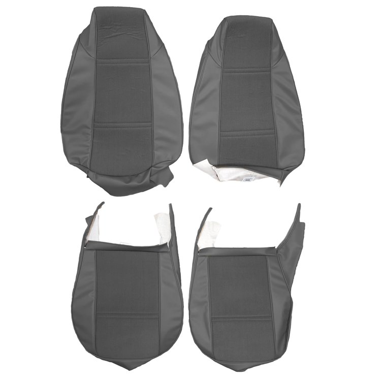 AA74GCDC010149G 74 CAMARO TYPE LT CLOTH BKT UPHOL - BLACK RIBBED/BLACK