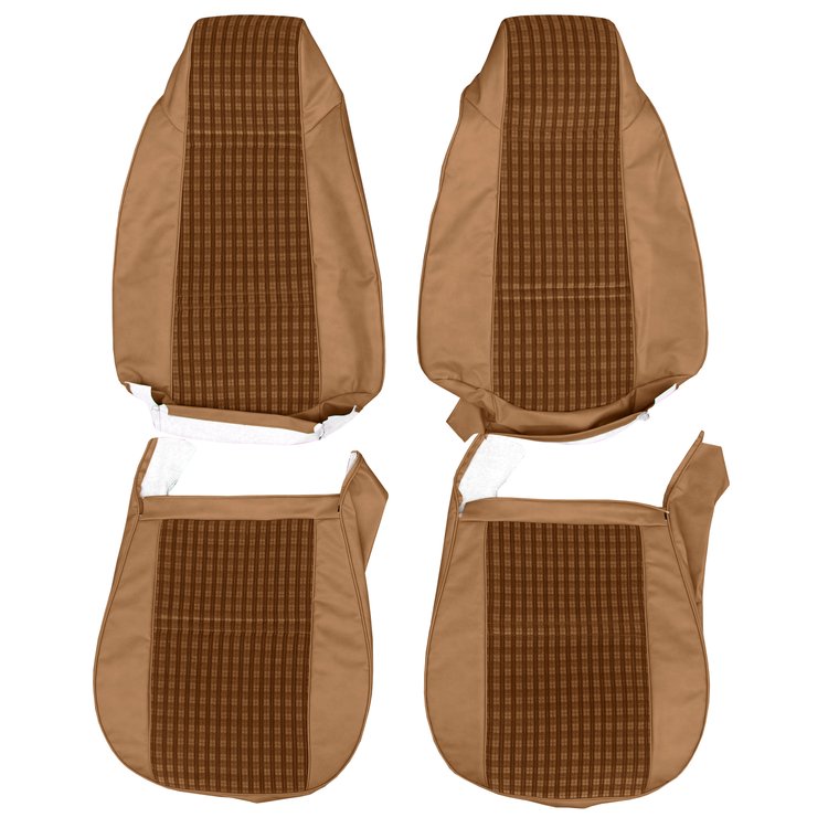 AA75GCDC010711G 75 CAMARO TYPE LT CLOTH BKT UPHOL - SADDLE PLAID/SADDLE
