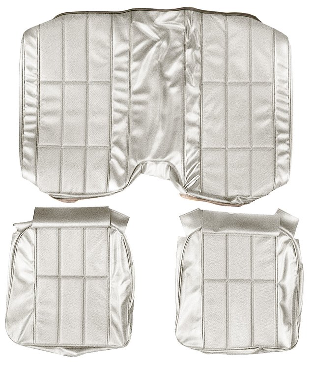 AA76GCD0040209G 76 CAMARO TYPE LT REAR SEAT UPHOLSTERY - WHITE
