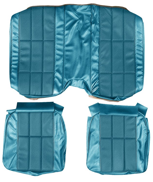 AA76GCDC040302G 76 CAMARO TYPE LT CLOTH REAR UPHOLSTERY - BLUE EMPRESS/BLUE