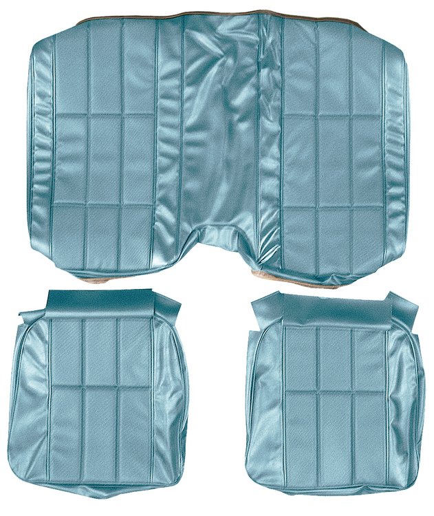 AA77GCD0040319G 77 CAMARO TYPE LT REAR SEAT UPHOLSTERY - LIGHT BLUE