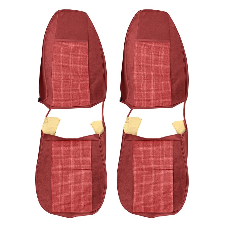 AA79GCSC010547G 79 CAMARO STD CLOTH BKT SEAT UPHOL - CARMINE PLAID/CARMINE