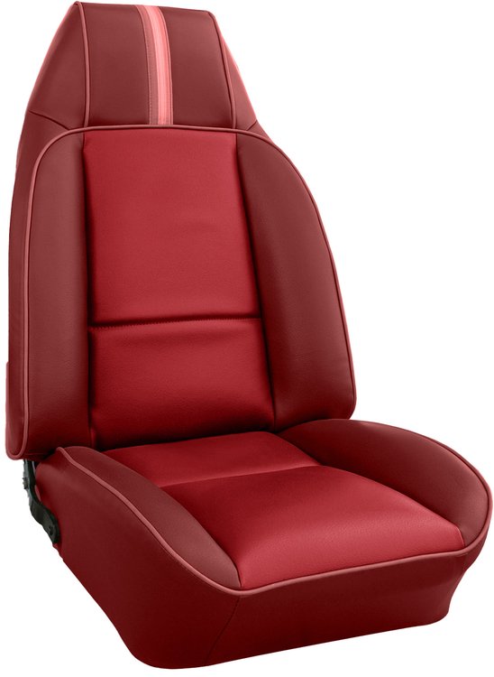 AA80GCDC010549G 80 CAMARO/BERLINETTA CLOTH BKT UPHOL - CARMINE RIBBED/CARMINE