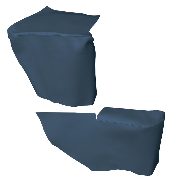 AW67GCF0056369G 69 GM F-BODY CONVERTIBLE WELL/ ARMREST COVERS - DK MET BLUE