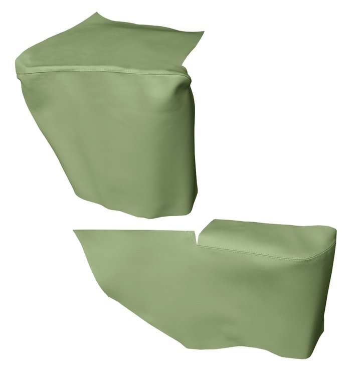 AW67GCF0056432G 69 GM F-BODY CONVERTIBLE WELL/ ARMREST COVERS - LT MET GREEN