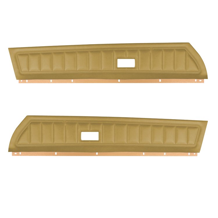 DO73GCS0010687G 74 CAMARO FRONT DOOR PANELS STANDARD - SADDLE