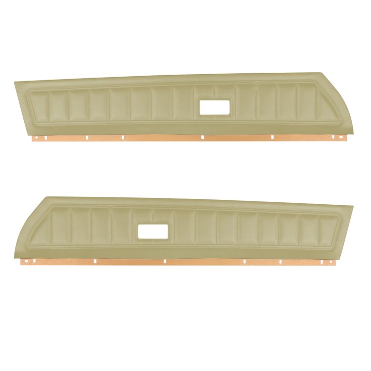 DO73GCS0010694G 73/74 CAMARO FRONT DOOR PANELS STANDARD - SANDALWOOD