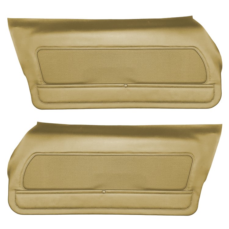 DO74GCD0010687G 74 CAMARO FRONT DOOR PANELS DELUXE - SADDLE