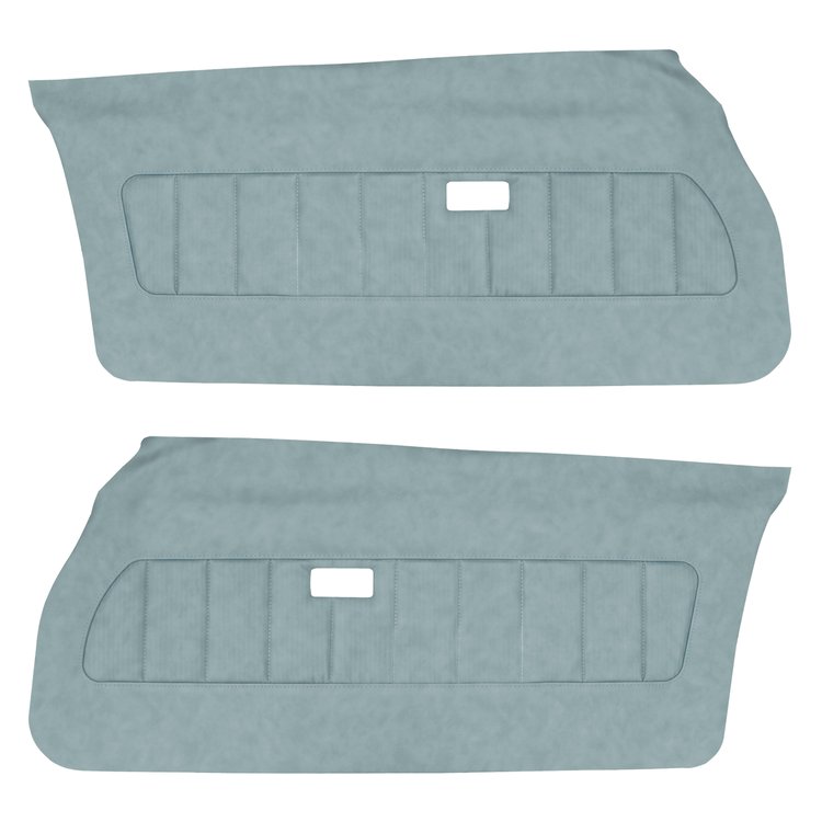 DO77GCD0010319G 77 CAMARO FRONT DOOR PANELS DELUXE - LIGHT BLUE