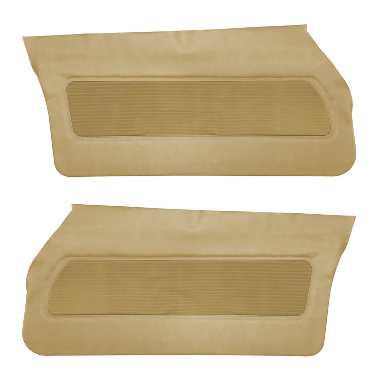 DO77GCDC010713G 77 CAMARO FRONT DOOR PANELS DELUXE - NOS BUCK CLOTH/BUCK