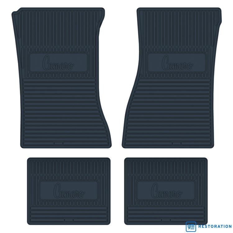 FMCA0002008007 70/74 CAMARO ONLY VINYL FLOOR MATS -DARK BLUE