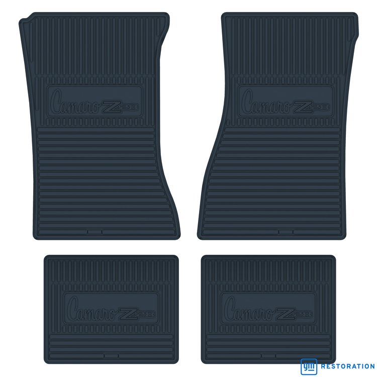 FMCZ0002001007 72/74 CAMARO Z/28 VINYL FLOOR MATS -DARK BLUE
