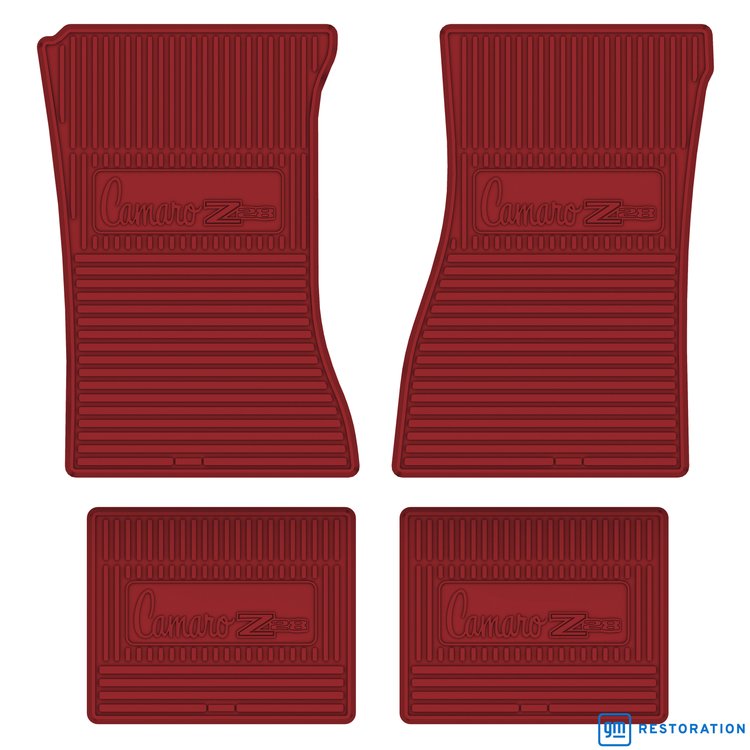 FMCZ0002001020 72/74 CAMARO Z/28 VINYL FLOOR MATS -RED