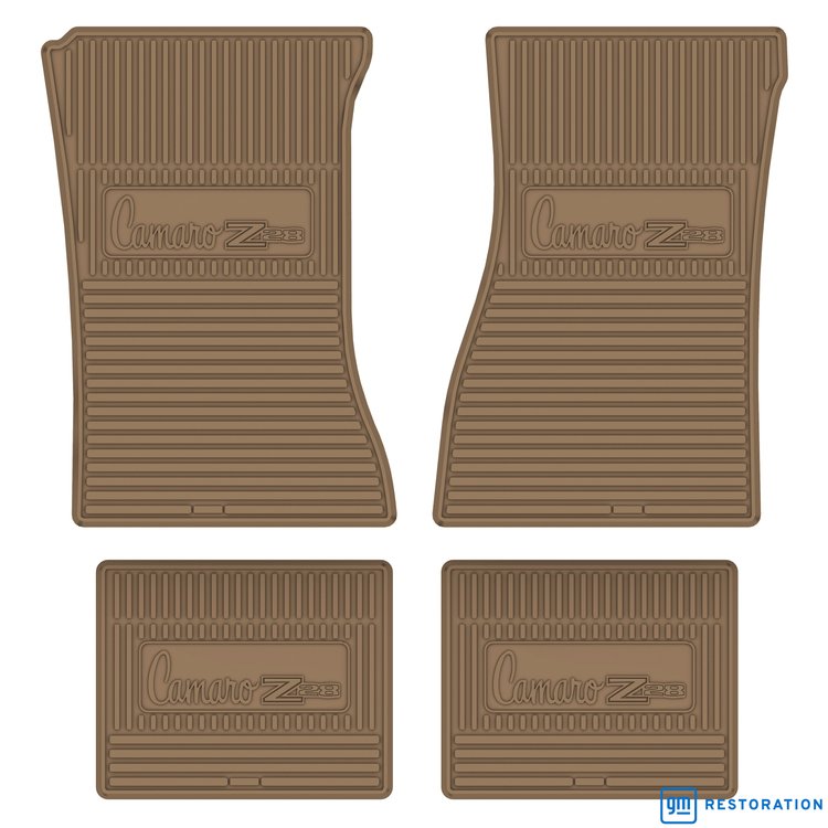 FMCZ0002001023 72/74 CAMARO Z/28 VINYL FLOOR MATS -TAN