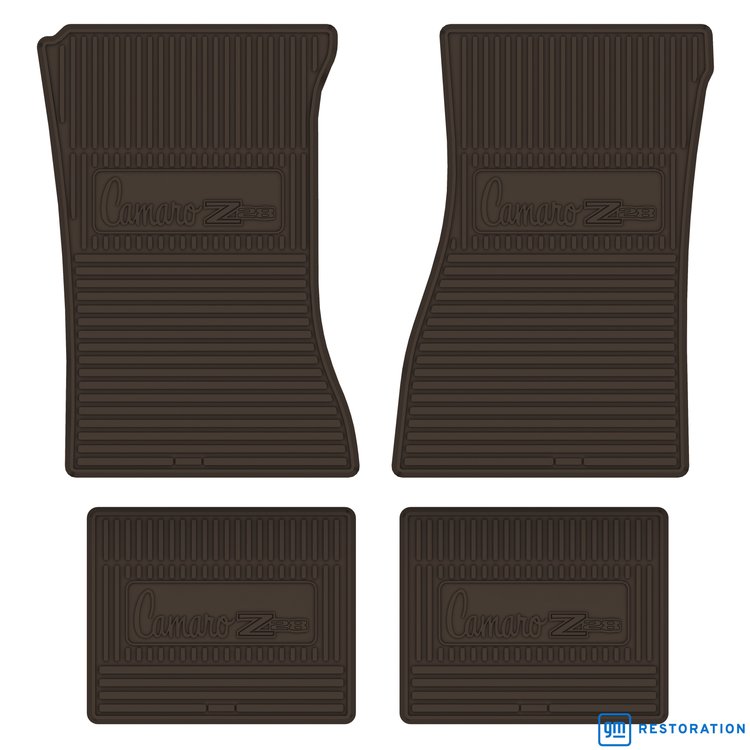 FMCZ0002001098 72/74 CAMARO Z/28 VINYL FLOOR MATS -BROWN