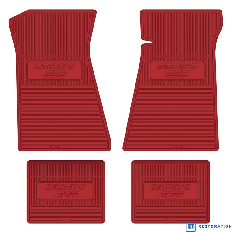 FMCZ0003002018 79/81 CAMARO Z/28 VINYL FLOOR MATS -BRIGHT RED