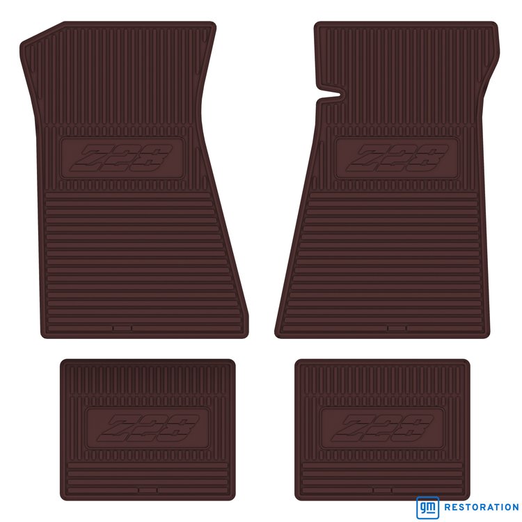 FMCZ0003003031 79/81 Z/28 LOGO VINYL FLOOR MATS -MAROON