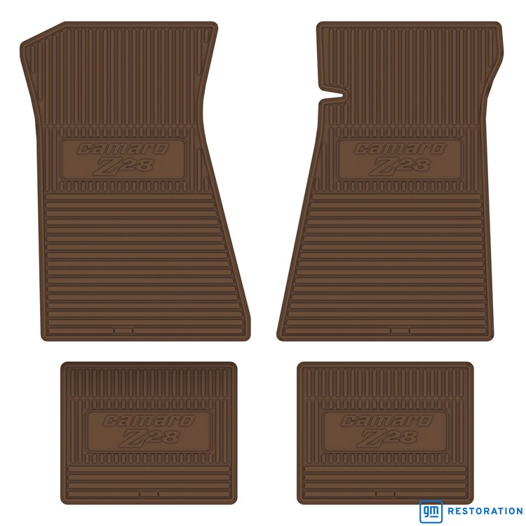 FMCZ0003005129 78 CAMARO Z/28 VINYL FLOORMATS DARK SADDLE