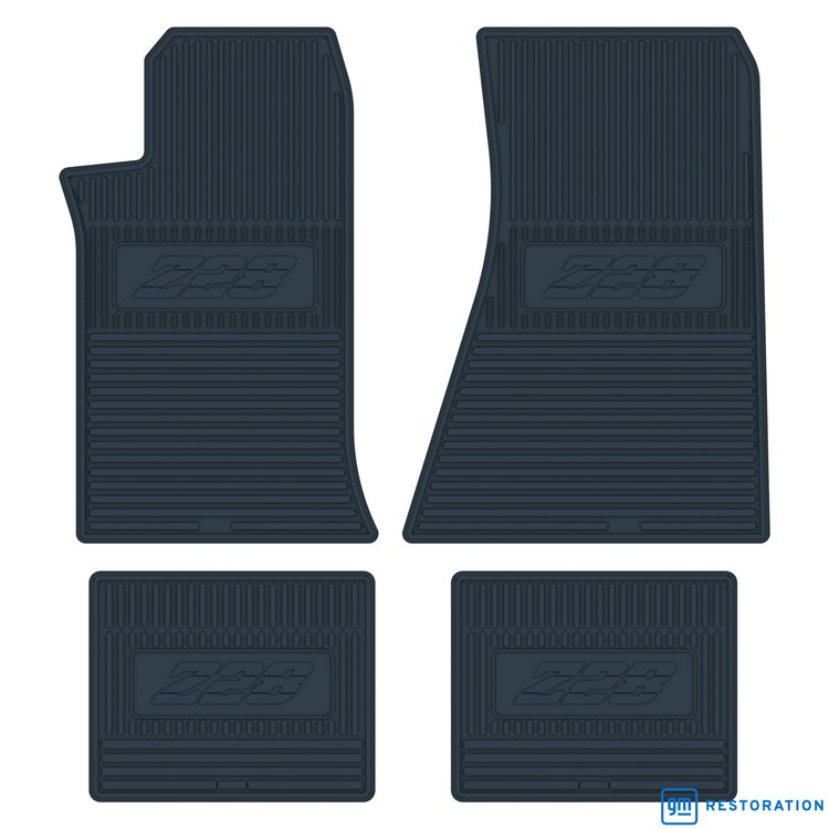 FMCZ0004004007 82/84 Z/28 LOGO VINYL FLOOR MATS -DARK BLUE