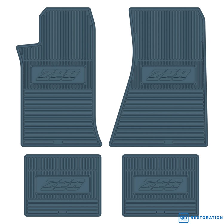 FMCZ0004004011 82/84 Z/28 LOGO VINYL FLOOR MATS -MEDIUM BLUE