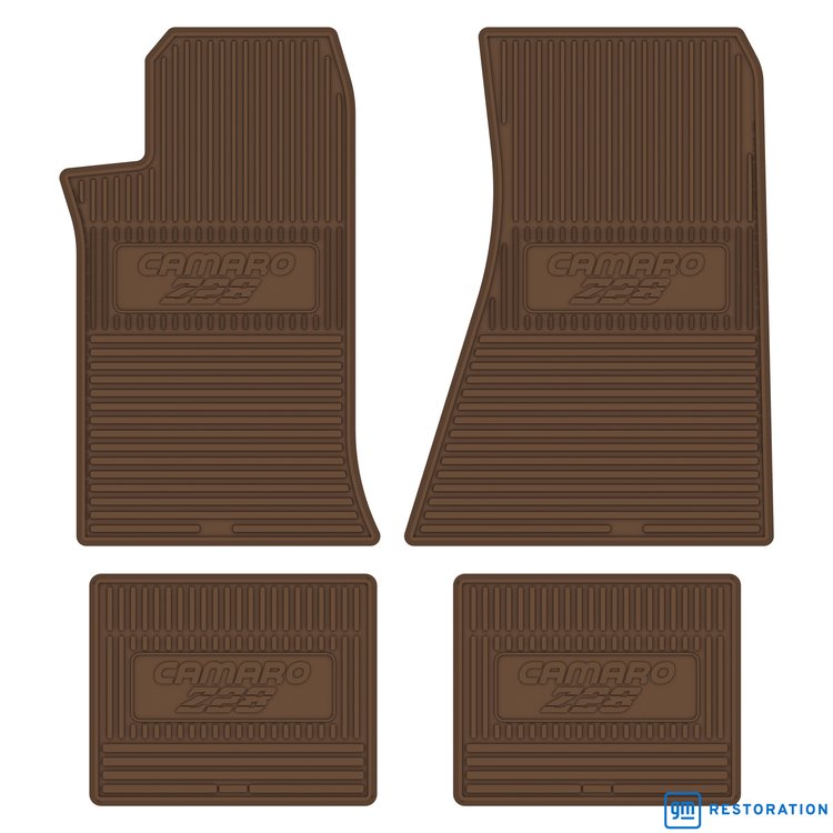 FMCZ0004005129 82/84 CAMARO Z/28 VINYL FLOOR MATS -DARK SADDLE