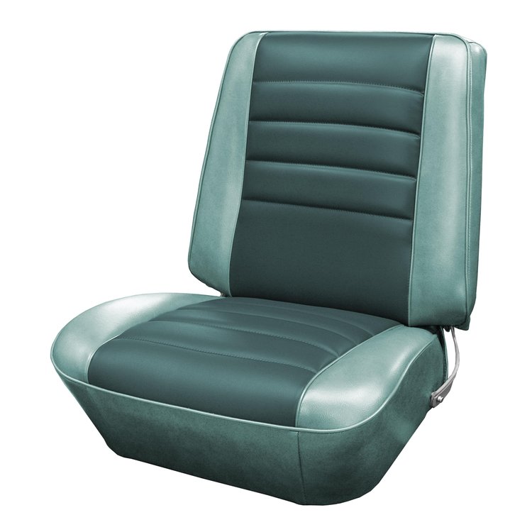 AA65GHE0010422G 65 CHEVELLE/MALIBU/EL CAMINO BUCKETS - DARK AQUA/LIGHT AQUA