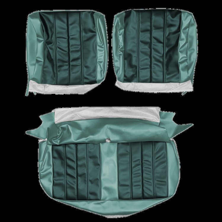 AA66GHE0020484G 66 CHEVELLE/MALIBU/EL CAMINO SPLIT BENCH - DK TURQ/LT TURQ