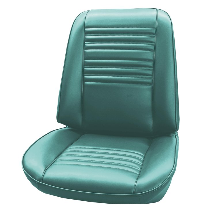AA67GHE0010424G 67 CHEVELLE/MALIBU/EL CAMINO BUCKETS - METALLIC TURQUOISE
