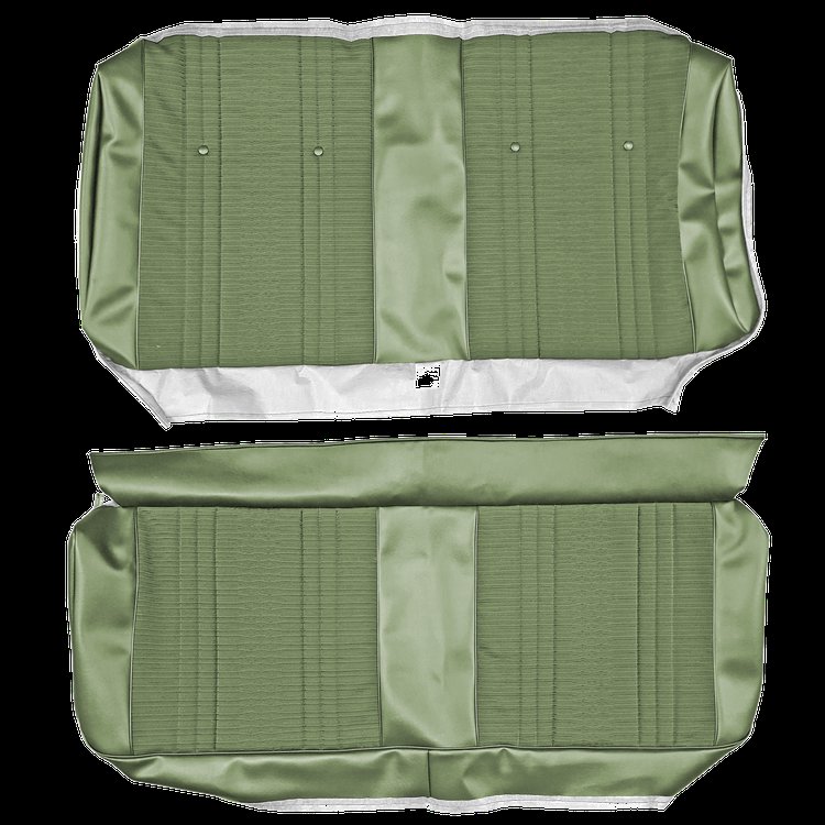 AA69GHC0080417G 69 CHEVELLE/MALIBU CLOTH HTP REAR - NOS LT GRN CLOTH/LT GRN