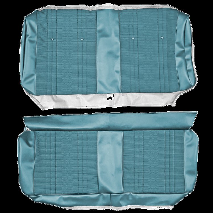 AA69GHC0080431G 69 CHEVELLE/MALIBU CLOTH HTP REAR - NOS TURQ CLOTH/NOS TURQ