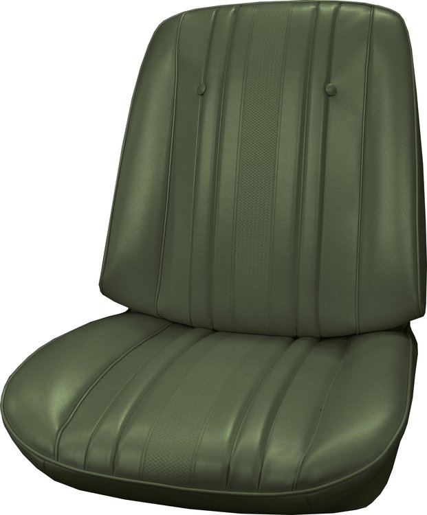 AA69GHE0010469G 69 CHEVELLE/MALIBU/EL CAMINO BUCKETS - DARK METALLIC GREEN