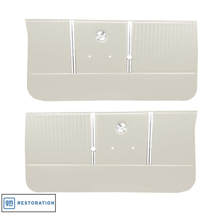 DO64GH00012220G 64 CHEVELLE/MALIBU FRONT DOOR PANELS - FROST WHITE