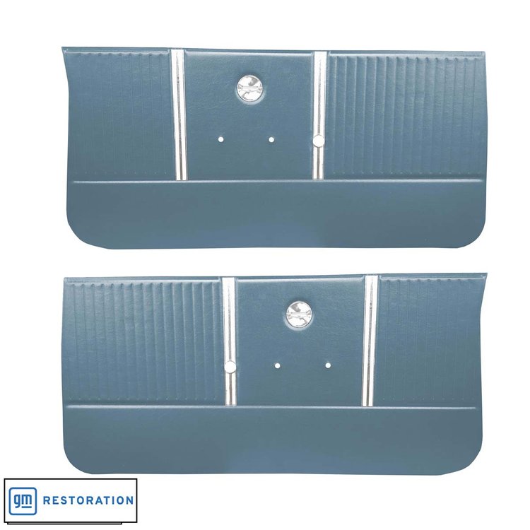 DO64GH00012325G 64 CHEVELLE/MALIBU FRONT DOOR PANELS - METALLIC BLUE