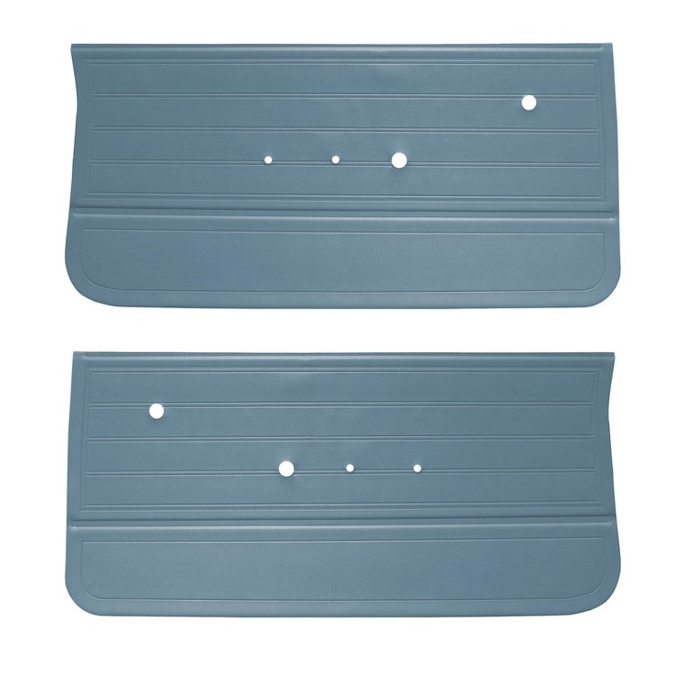 DO65GH00012322G 65 CHEVELLE/MALIBU FRONT DOOR PANELS - MET BLUE/MED BLUE