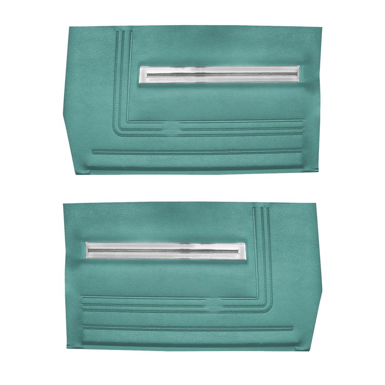 DO66GH00056420G 66 CHEVELLE/MALIBU CONV REAR PANELS - LIGHT TURQUOISE