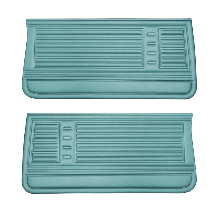 DO67GH00012424G 67 CHEVELLE/MALIBU FRONT DOOR PANELS - METALLIC TURQUOISE