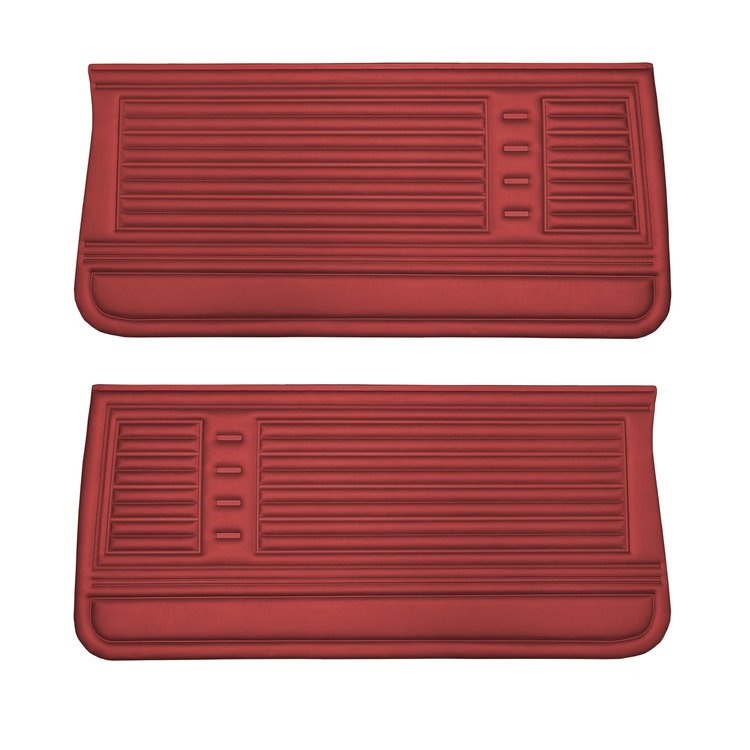 DO67GH00012501G 67 CHEVELLE/MALIBU FRONT DOOR PANELS - RED