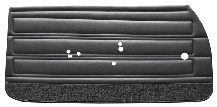 DO68GED0011100G 68 EL CAMINO PONTIAC REPMNT FRONT PANELS - BLACK