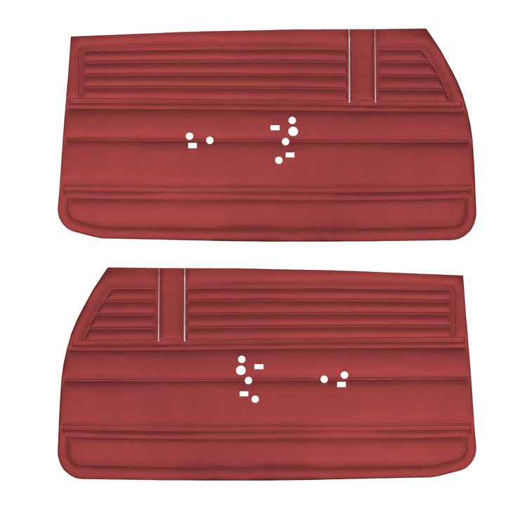 DO68GH00012501G 68 CHEVELLE/MALIBU FRONT DOOR PANELS - RED