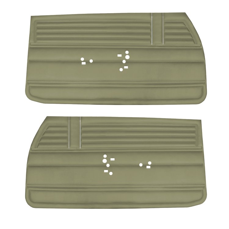 DO68GH00012645G 68 CHEVELLE/MALIBU FRONT DOOR PANELS - WILLOW GOLD