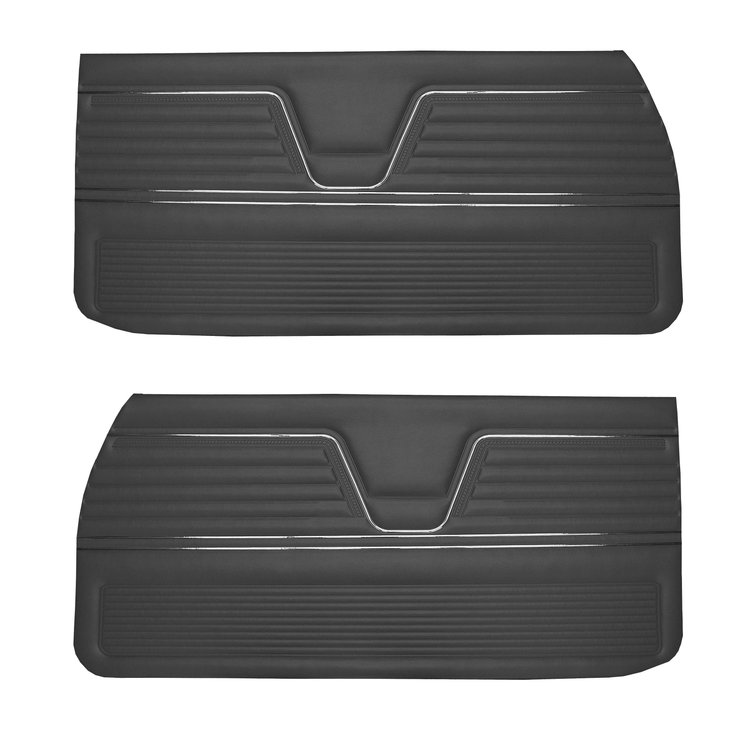DO69GH00012100G 69 CHEVELLE/MALIBU FRONT DOOR PANELS - BLACK