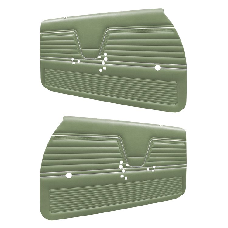 DO69GH00012432G-PA 69 CHEVELLE/MALIBU FRONT DOOR ASSEMBLY - LIGHT MET. GREEN